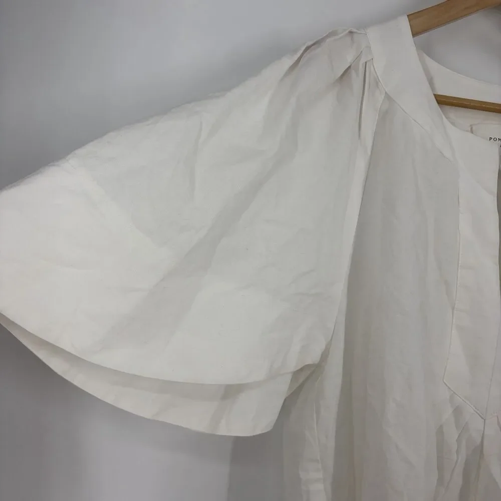 Pomander Place Tuckernuck Dress Size XL White Finley Flutter Sleeve Resort Prep - Picture 4 of 9
